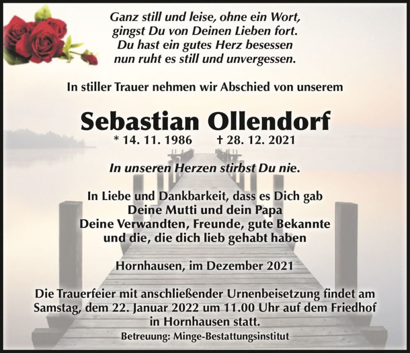  Traueranzeige für Sebastian Ollendorf  vom 05.01.2022 aus Magdeburger Volksstimme